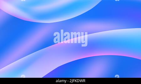 Abstract elegant blue and mauve gradient background with smooth rounded shapes. Blurred vector graphic pattern Stock Vector