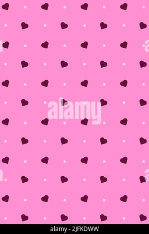 Abstract seamless pattern with pink hearts. Pink hearts seamless pattern. Universal print. Vector illustration Stock Vector
