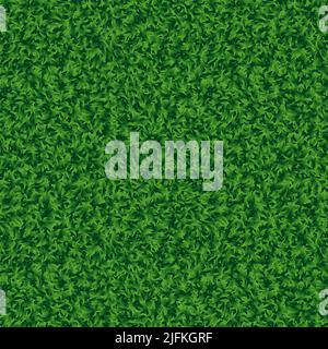 Seamless grass. Grass texture plane perpendicular. Green grass seamless texture - summer background. Vector illustration Stock Vector