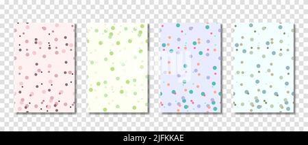 Set of colorful dots seamless pattern. Seamless vector pattern with dots. Colorful background. Vector illustration Stock Vector