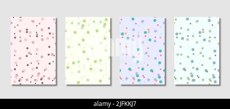 Set of colorful dots seamless pattern. Seamless vector pattern with dots. Colorful background. Vector illustration Stock Vector