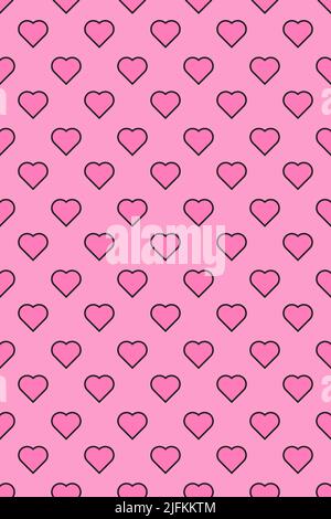 Pattern seamless heart abstract background. Repeated hearts. Cute seamless pattern. Endless romantic print. Vector illustration Stock Vector