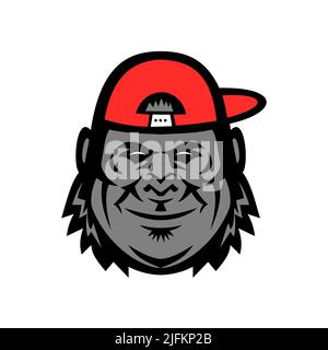 gorilla wearing a baseball cap or hat 