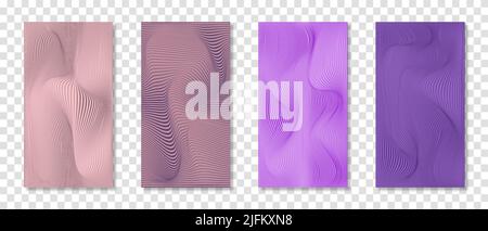 Set of abstract wave lines pattern background and texture. Wavy lines texture. Vector illustration Stock Vector