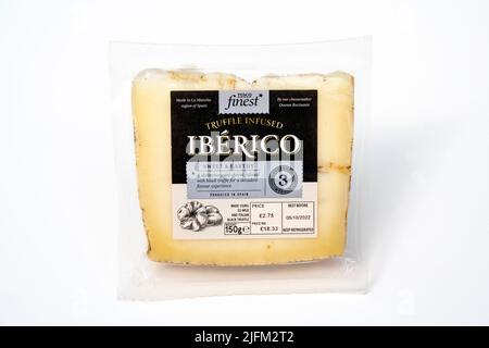 Tesco finest truffle infused Iberico Spanish cheese Stock Photo
