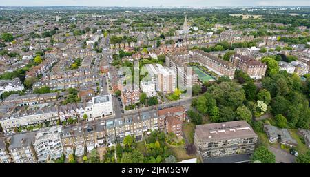 Richmond is an affluent residential district bordering the River Thames Stock Photo