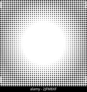 Halftone dots. Monochrome vector texture background, DTP, comics, poster. Pop art style template. Vector illustration Stock Vector