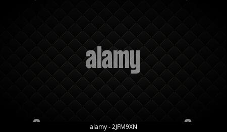 Diamond black sofa leather texture background. Vector illustration Stock Vector