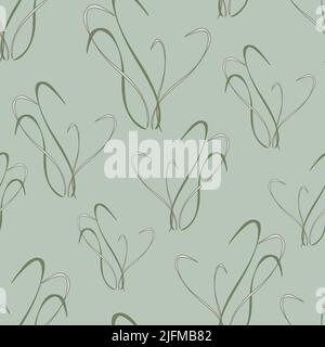 Seamless vector pattern abstract texture on grey background. Gentle elegance wallpaper design. Modern fabric fashion wavy style. Stock Vector