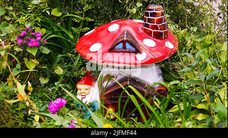 My garden turned into a fairy tale from various unnecessary items Stock