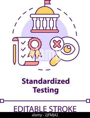 Standardized testing concept icon Stock Vector