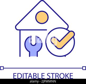 Learning home repair skills RGB color icon Stock Vector