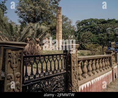 01 07 2018 Stone Zero Milestone,monument built by British during the Great Trigonometrical Survey of India in 1907 in Nagpur, Maharashtra.India Stock Photo