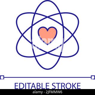 Physics of love RGB color icon Stock Vector