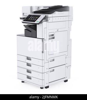 Office Multifunction Printer Isolated Stock Photo