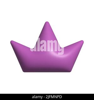3d crown icon. Success concept. Vector illustration isolated on white background Stock Vector