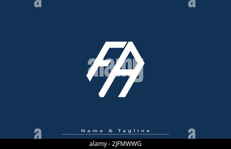 Alphabet letters Initials Monogram logo FA , AF Stock Vector