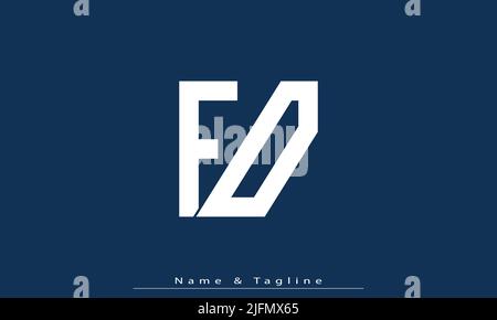 Alphabet letters Initials Monogram logo FD , DF Stock Vector