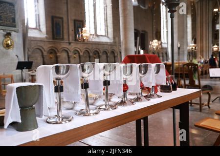 A priest ordination in Linköping Cathedral, Linköping, Sweden, during Sunday. Stock Photo