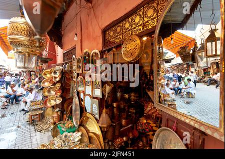 Morocco Marrakesh. Life in the souk Stock Photo