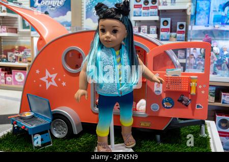 American Girl Store in Rockefeller Center, NYC, USA  2022 Stock Photo