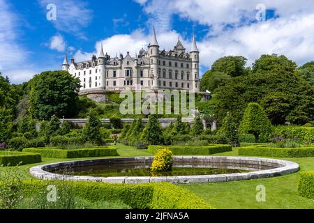 Golspie, United Kingdom - 25 June, 2022: view of Dunrobin Castle and Gardens in the Scottish Highlands Stock Photo