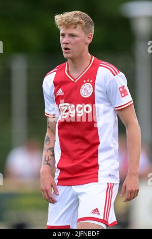 OLDENZAAL - Eskild Dall of Ajax during the friendly match between Ajax Amsterdam and SC Paderborn 07 at Sportpark Vondersweijde on July 2, 2022 in Oldenzaal, Netherlands. ANP GERRIT VAN COLOGNE Stock Photo
