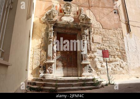 Trapani, Sicily (Italy):  Saint Lucy deconsecrated Church (Chiesa di Santa Lucia) known as the Church of SS Maria della Catena Stock Photo