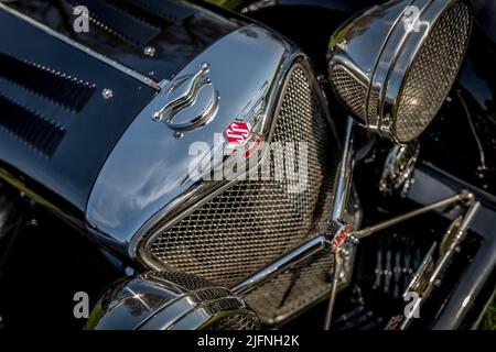 SS Jaguar 100  2 seater sports car Stock Photo