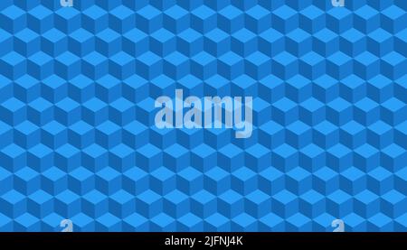3d cube pattern design in blue color. Vector illustration. Stock Vector