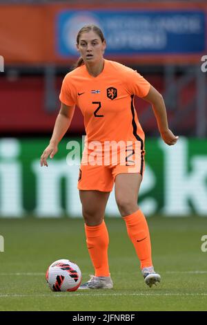 ENSCHEDE - Aniek Nouwen of Holland Women during the women's friendly international match between the Netherlands and Finland at Stadium De Grolsch Veste on July 2, 2022 in Enschede, Netherlands. ANP GERRIT VAN COLOGNE Stock Photo