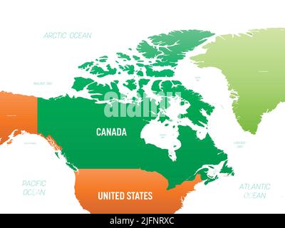 Canada detailed political map with lables Stock Vector Image & Art - Alamy
