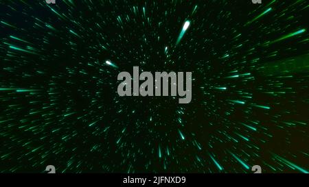 Cosmic stream of luminous lines. Motion. Bright glowing lines of spiral ...