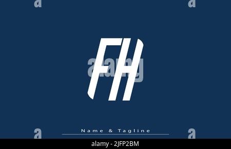 Alphabet letters Initials Monogram logo FH , HF Stock Vector