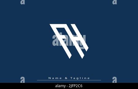 Alphabet letters Initials Monogram logo FH , HF Stock Vector