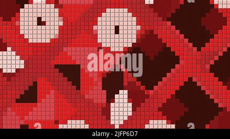 Moving geometric pattern of pixels. Motion. Pixel stylish animation ...