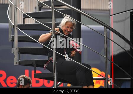 SILVERSTONE, UK. , . she has worked for Hintsa Performance and is attached to the Mercedes-AMG Petronas F1 Team. She is best known as the physiotherapist and confidante to seven-time Formula One world champion Lewis Hamilton. Credit: SPP Sport Press Photo. /Alamy Live News