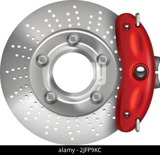Car brake disk part gear system contour outline line icon black color ...