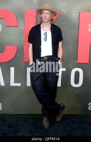 June 21, 2022, Los Angeles, CA, USA: LOS ANGELES - JUN 21:  Jamie Campbell Bower at The Black Phone Premiere at the TCL Chinese Theater IMAX on June 21, 2022 in Los Angeles, CA (Credit Image: © Kay Blake/ZUMA Press Wire) Stock Photo