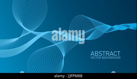Abstract wave element for design. Stylized line art background. Digital frequency track equalizer. Abstract colorful lines vector background. Stylish Stock Vector
