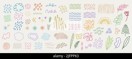 abstract element ornate doodle organic line vector. Handdrawn style for decoration,background,etc. Stock Vector