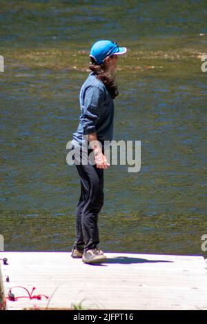 Twin Lakes in Mono County is a popular place for recreation within the Eastern Sierra of California. Stock Photo