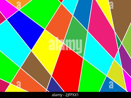 Abstract background colorful rectangle polygon geometric shape wallpaper backdrop digital art graphic design pattern vector illustration Stock Vector