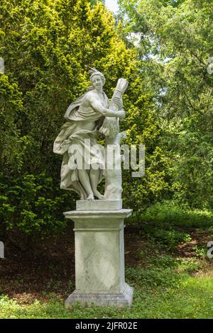 Statue of Ceres, the goddess of agriculture by unknown Italian artist at Waddesdon Manor, a country house in the village of Waddesdon. Stock Photo