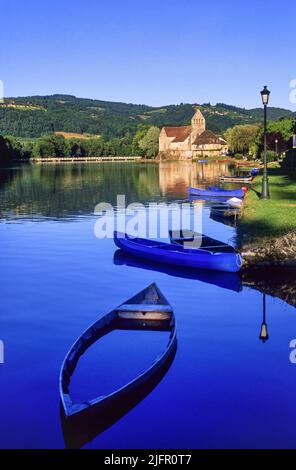 France. Limousin. Correze (19) Dordogne Valley, Beaulieu-sur-Dordogne, one of the most beautiful villages in France. The Chapel of the Penitents Stock Photo