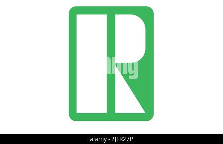 Alphabet letters Initials Monogram logo IR, RI, I and R, Alphabet Letters IR minimalist logo design in a simple yet elegant font, Stock Vector