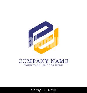 Initial letter PD logo design, logo represent P and D letters vector illustration Stock Vector