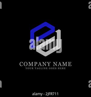 Hexagon Initial PD letter logo design, simple and elegant P and D combination vector illustration Stock Vector