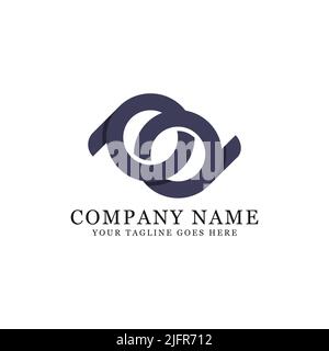 infinity letter name PD logo design illustration, Circle P and D letter combination Stock Vector