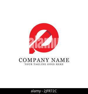 monogram letter PD logo design vector, Circle P and D letter combination Stock Vector